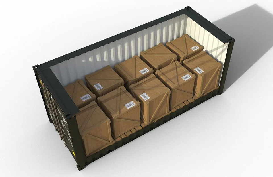 Hoeveel pallets in een 40ft container?