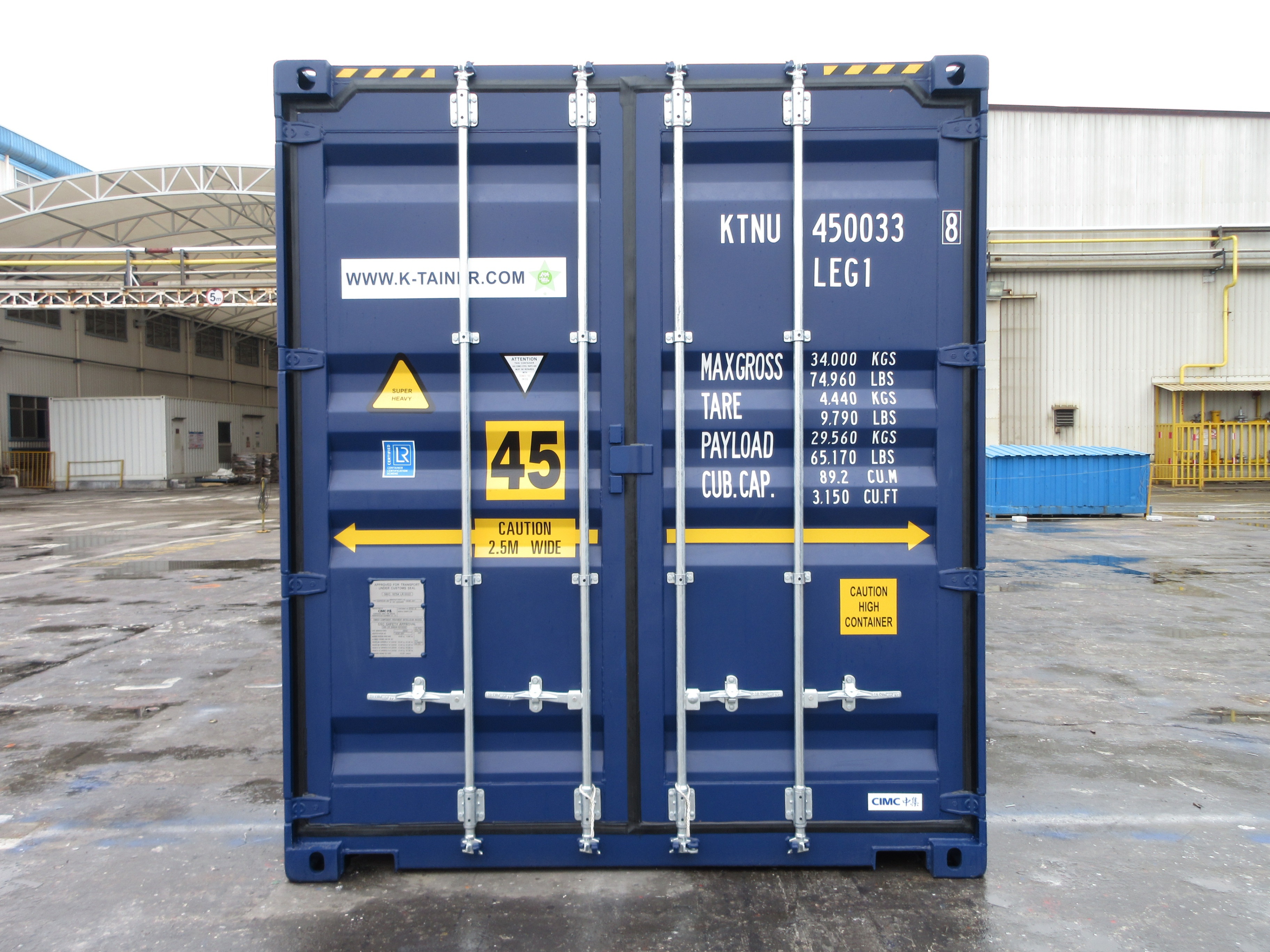 45ft High Cube Pallet Wide Container | K-tainer Trading B.V.